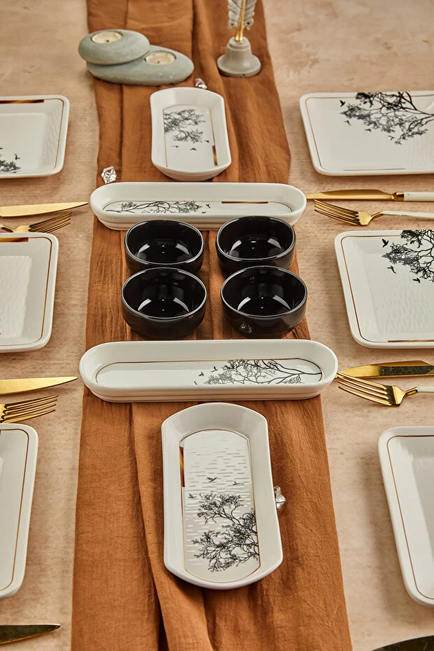 Dilek Ağacı 14 Parça 6 Kişilik Lüx Kahvaltı Takımı